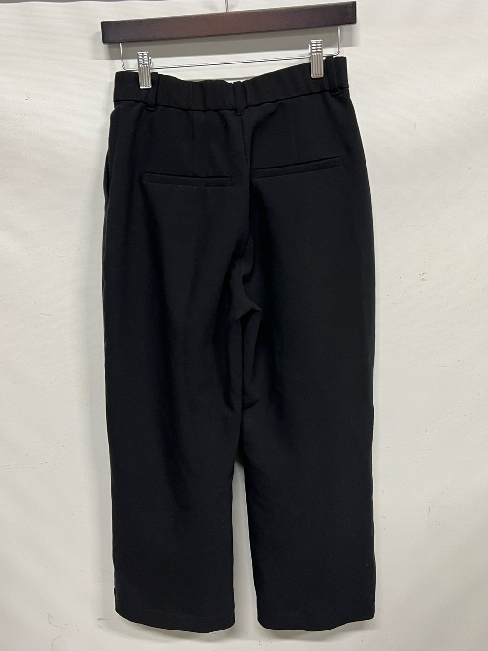 Abercrombie & Fitch Curve Love Sloane Tailored Wide Leg Pant Black Women’s 26/2 - Picture 4 of 6